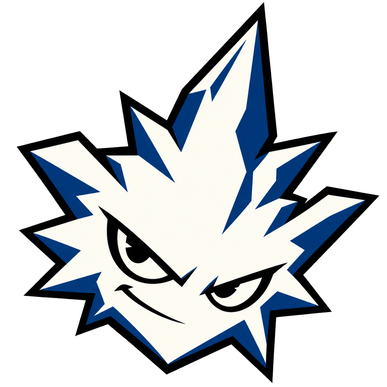 Ice Pick collection icon — spiky ice-crystal character face in white and deep blue