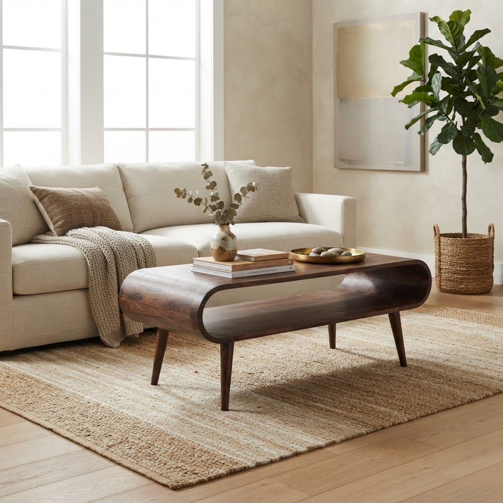 Open California Walnut Coffee Table