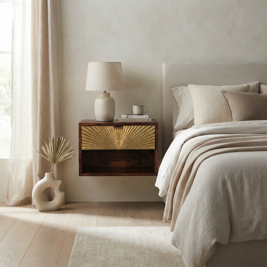 Sunburst Wall-Mounted Bedside