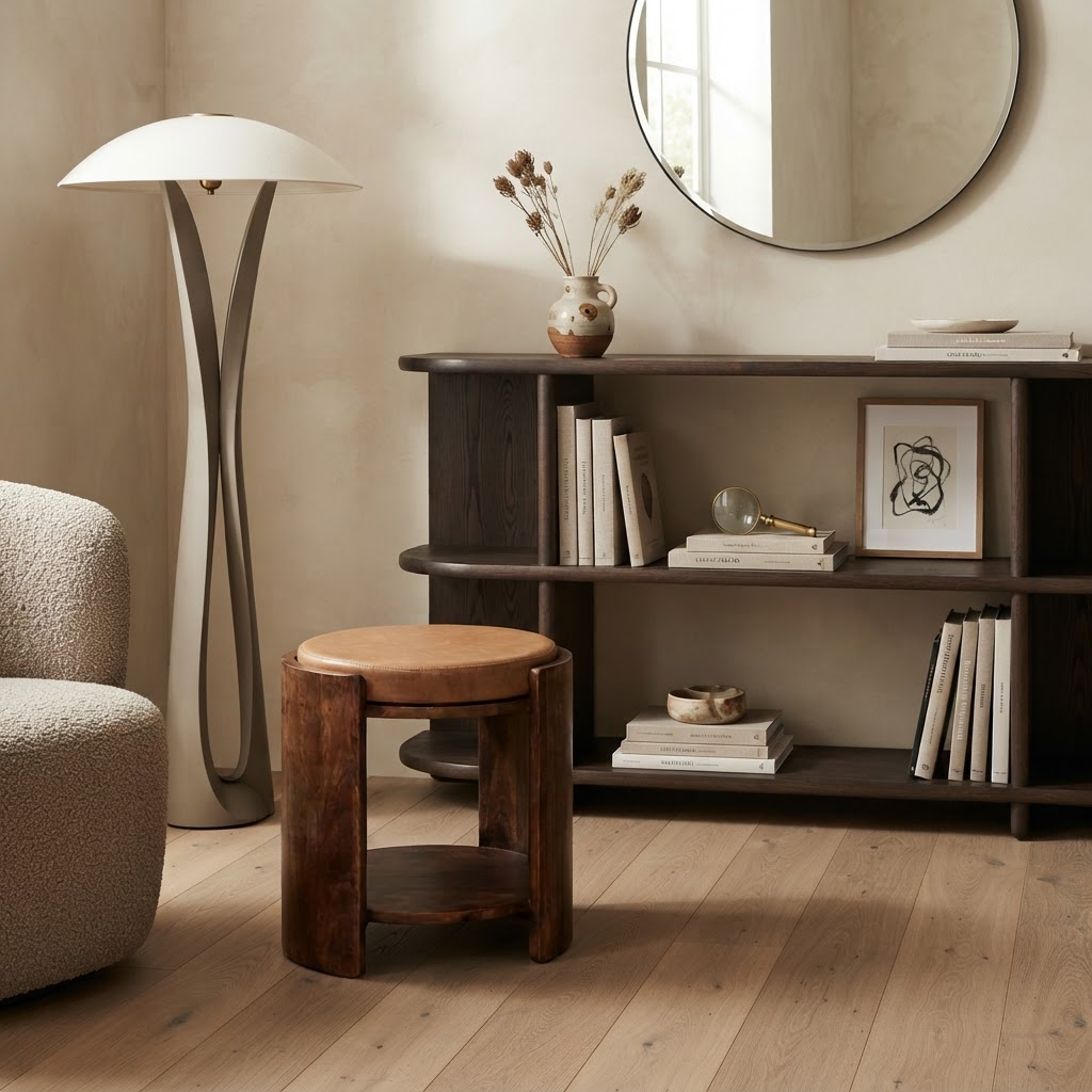 Savoy Leather Stool