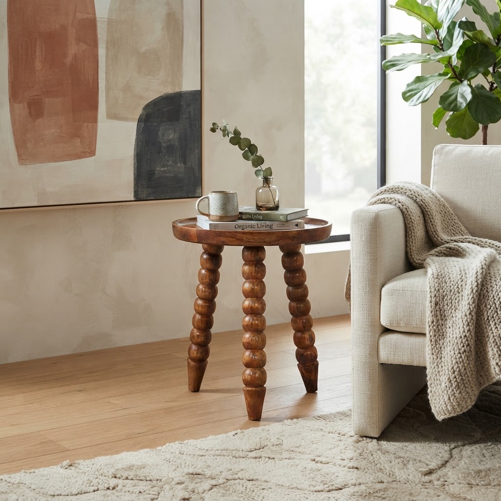 Spindle Tray Side Table