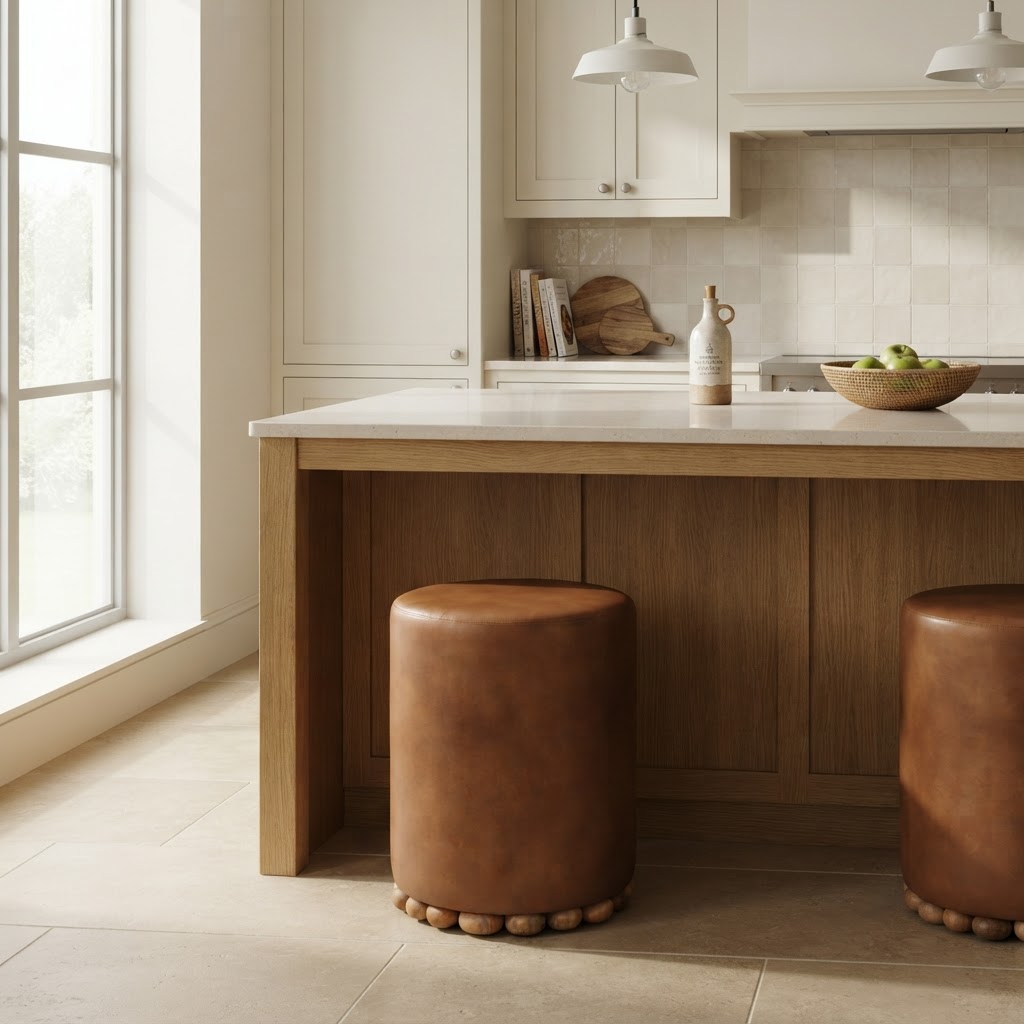 Bola Leather Stool