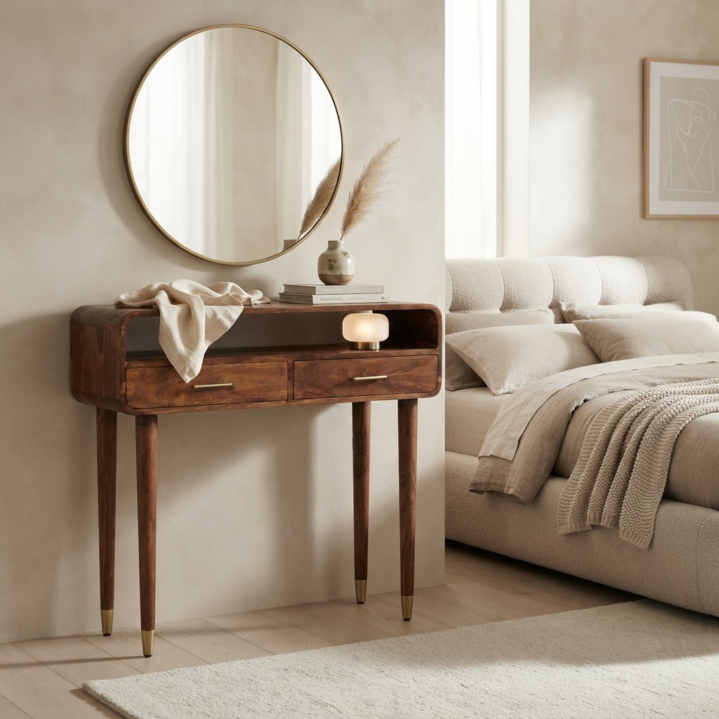 Valenza Curved Console Table