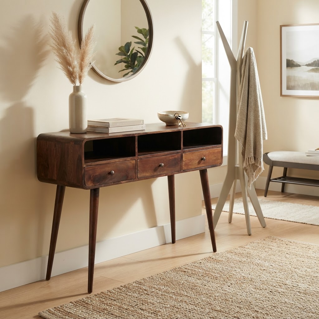 Three Drawer Console Table