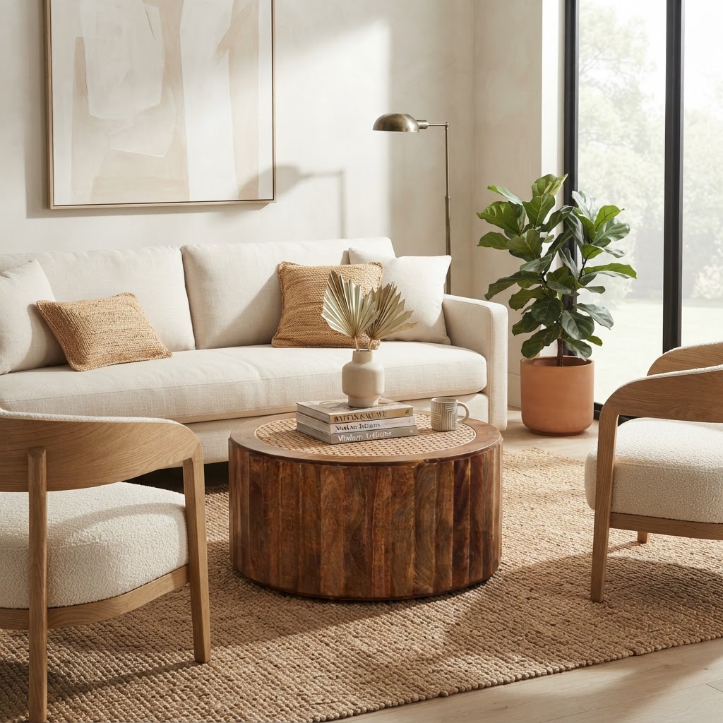 Saffron Rattan Coffee Table