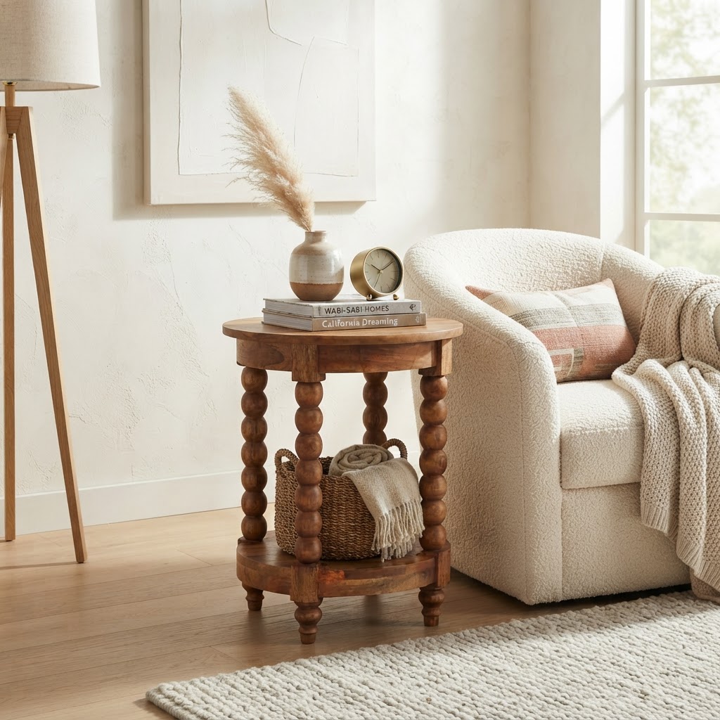 Spindle Round Side Table