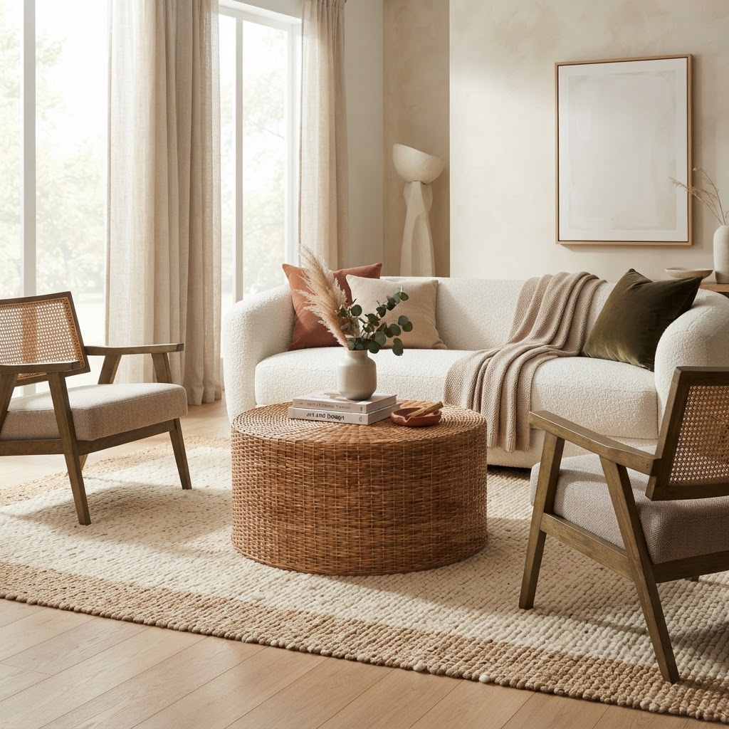 Regency Round Woven Coffee Table