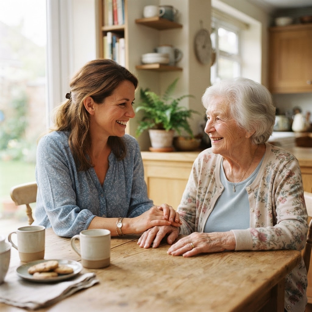 Compassionate caregiver providing non-medical senior home care in Red Deer, Alberta
