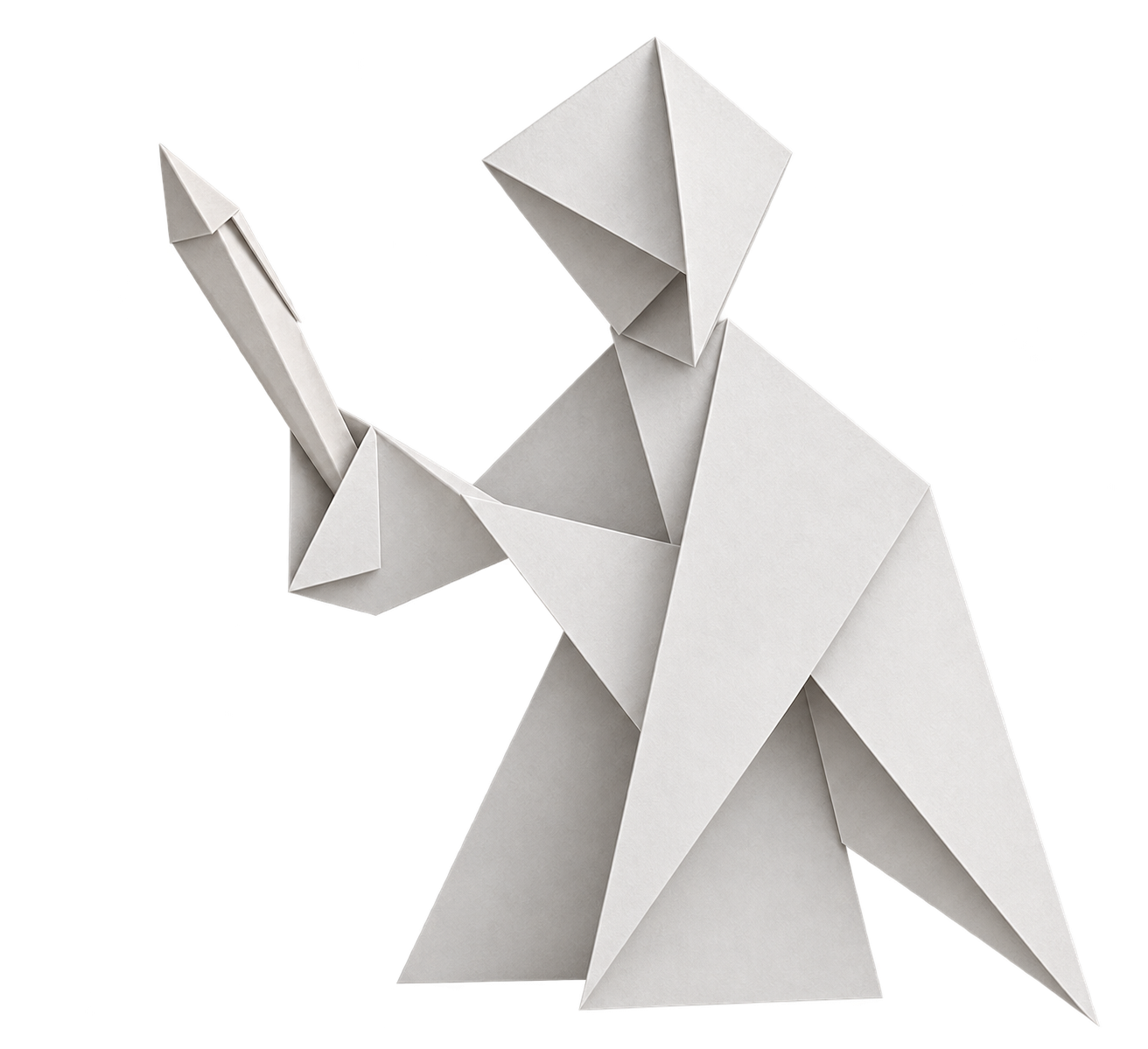 Origami specialist representing content and messaging