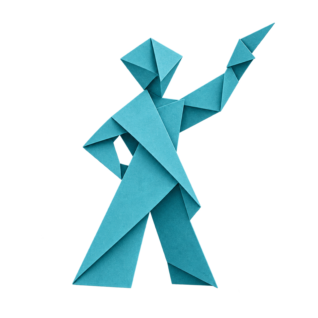Origami figure representing bravery