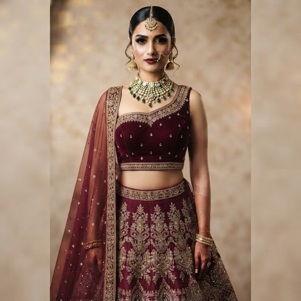One-Shoulder neckline with matching bridal jewellery