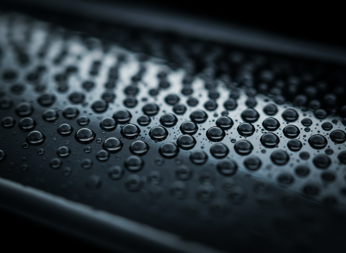 Perfect water beading on ceramic coated surface