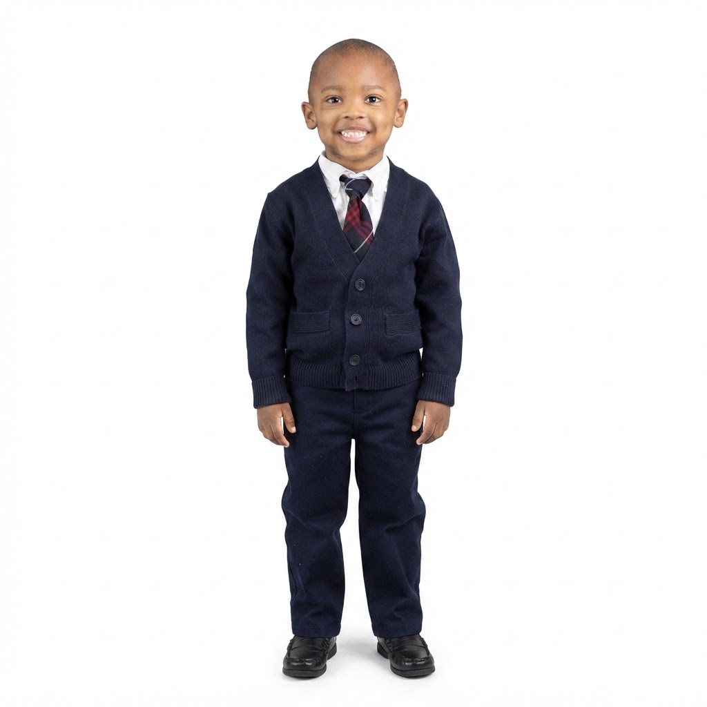 Boy wearing the full Playhouse Academy uniform