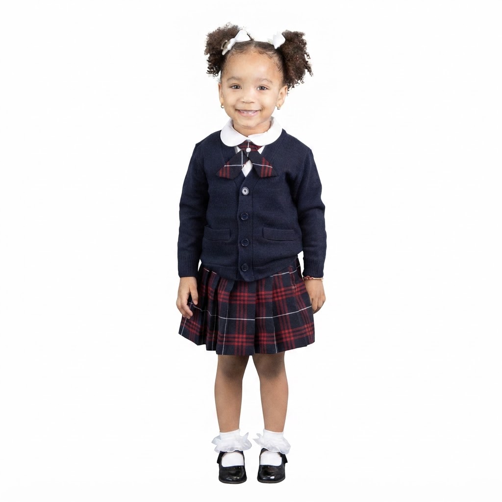 Girl wearing the full Playhouse Academy uniform