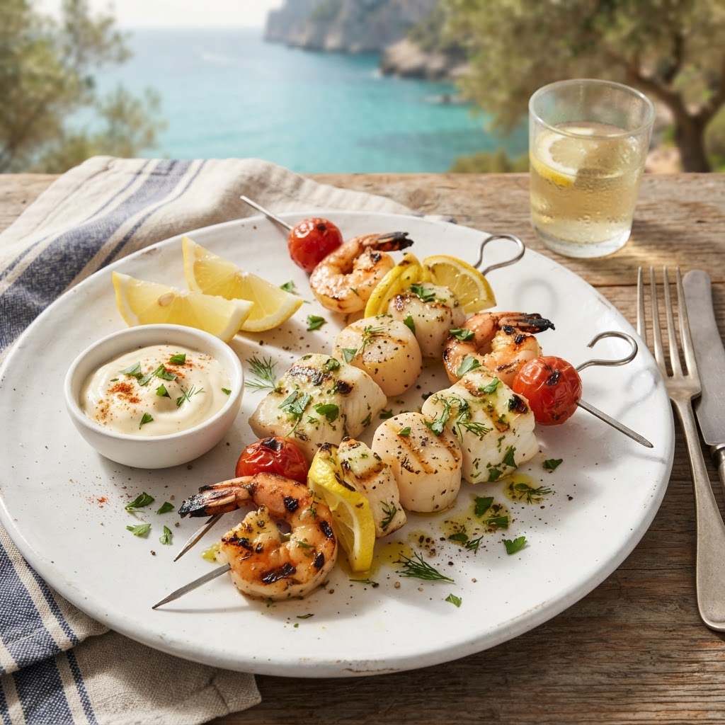 Brocheta de Pescado y Marisco