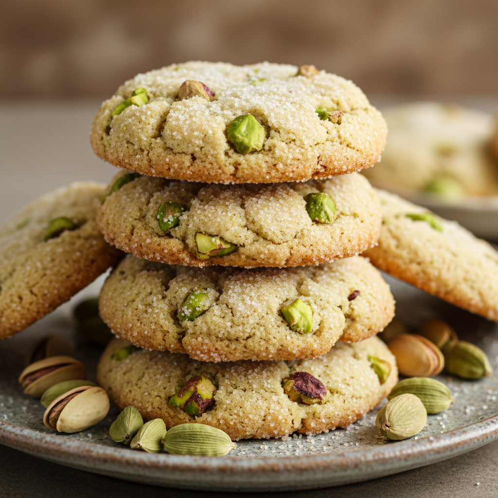 Galletas de Pistacho y Cardamomo