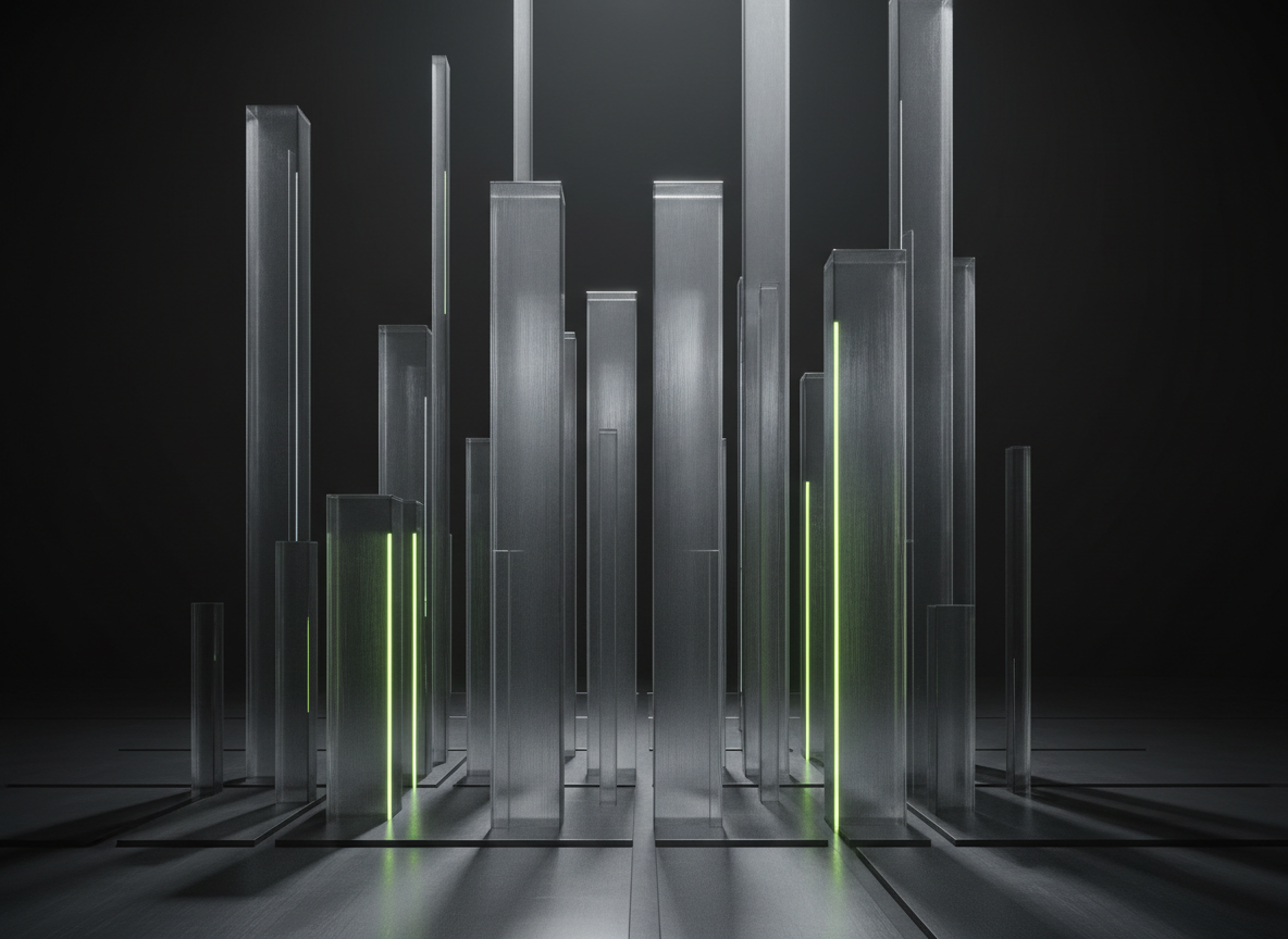 Abstract architectural glass structures