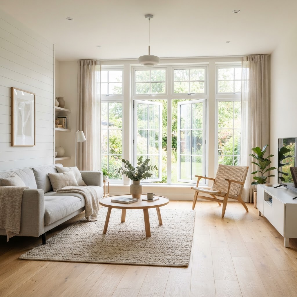 Custom vinyl windows in a modern home — WD Wholesale project 1