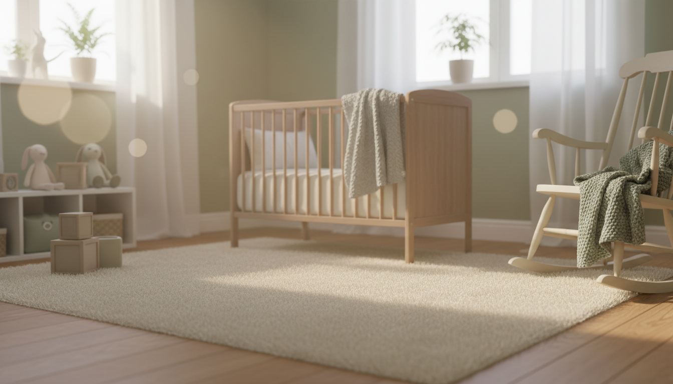 Peaceful, softly lit nursery — setting for Shanny's in-home overnight newborn care