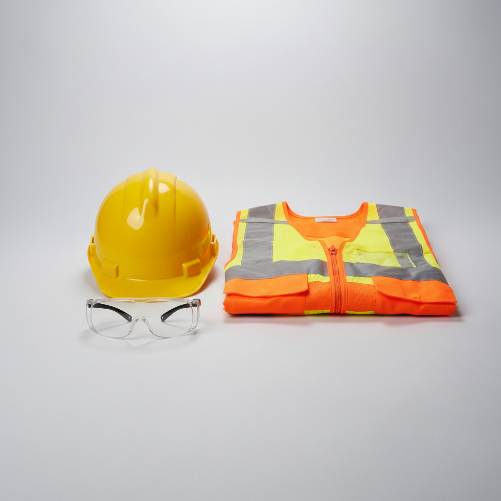 Complete Safety Kit — Hard Hat, Vest & Glasses