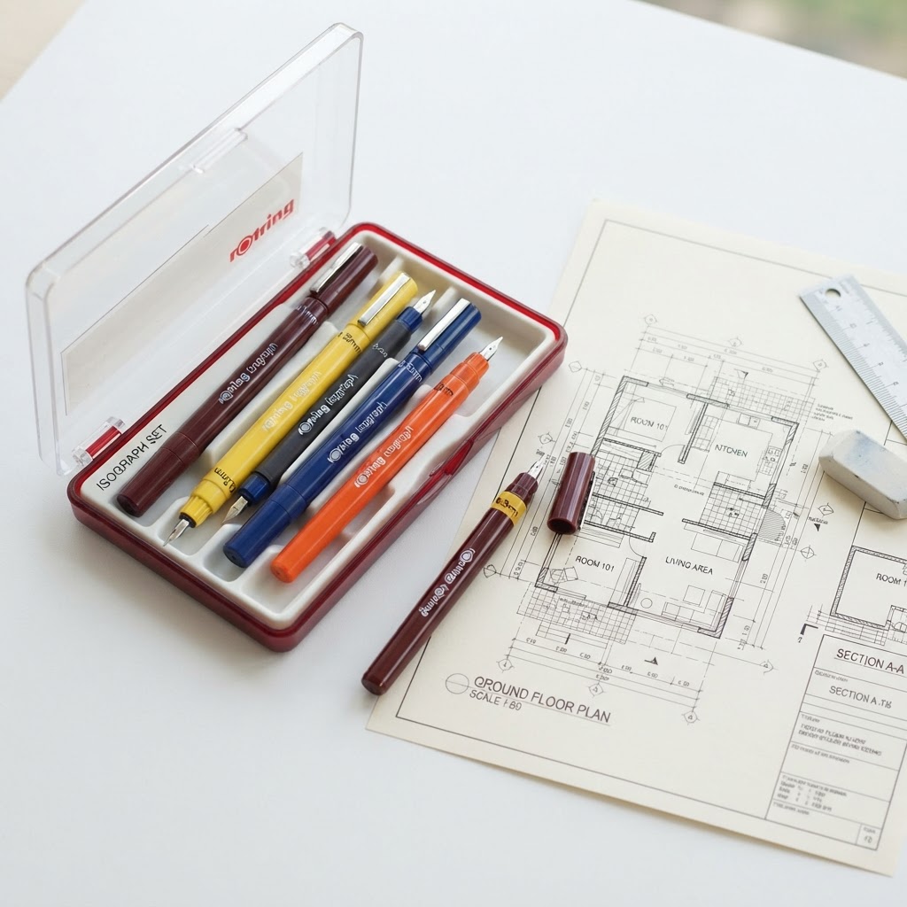 Rotring Isograph Drawing Pen Set (0.1-0.7mm)