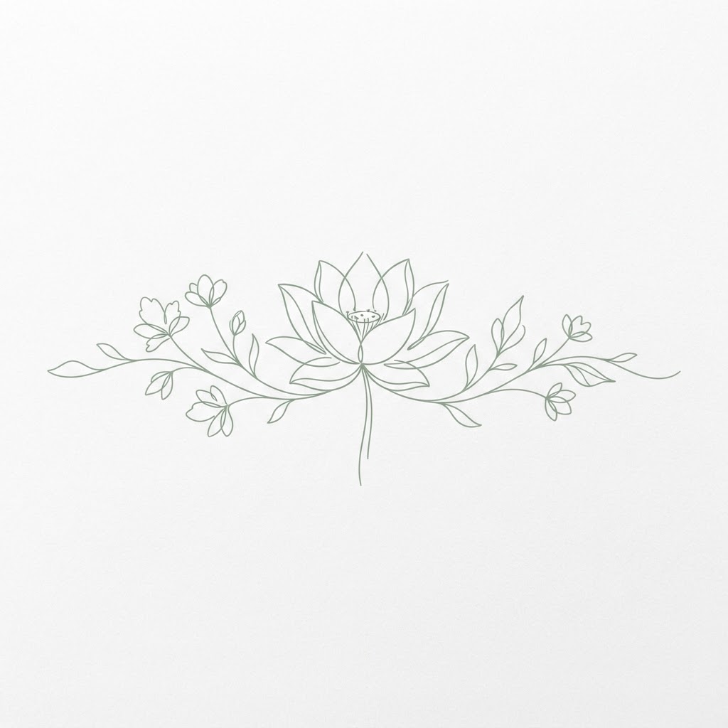 Lotus line art