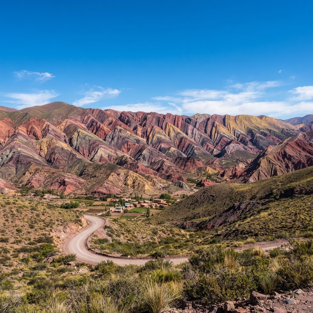 Paisaje de los cerros de colores en Salta