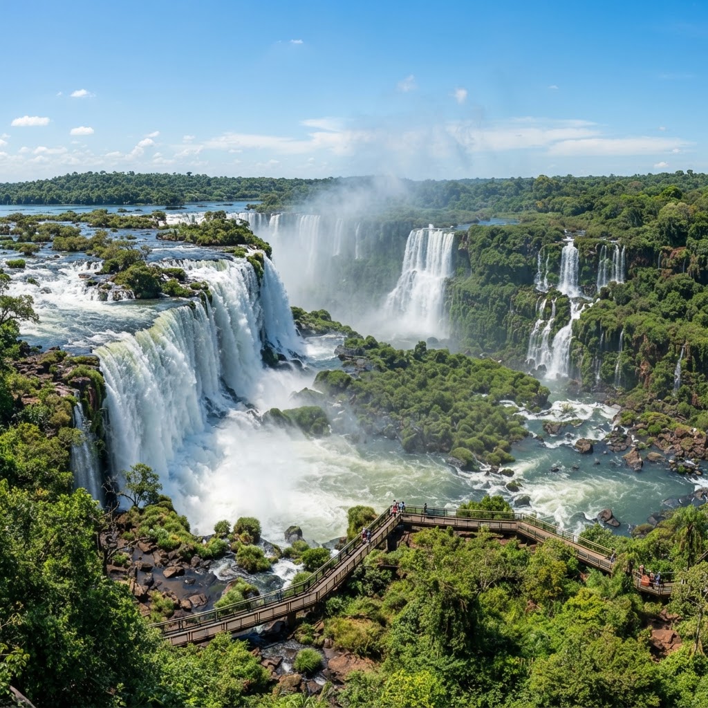 Vista panorámica de las Cataratas del Iguazú