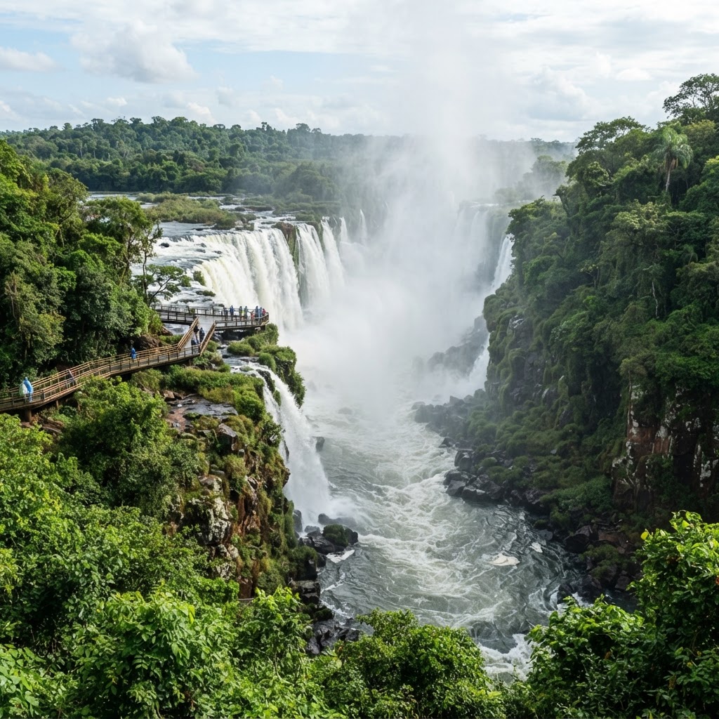 Vista de la Garganta del Diablo en Cataratas del Iguazú