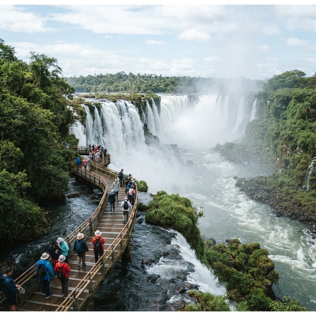 Vista panorámica de la Garganta del Diablo en Cataratas del Iguazú