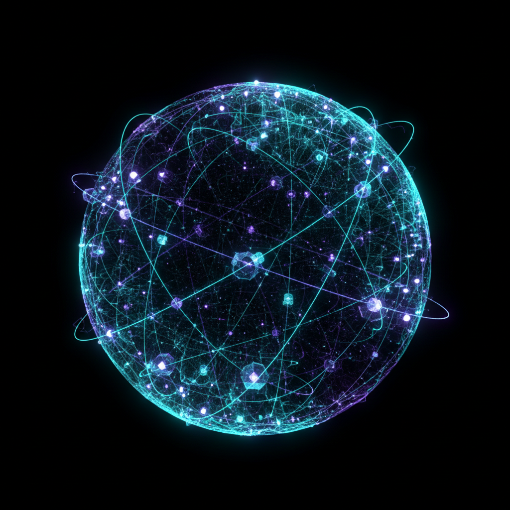 Glowing globe representing international collaboration