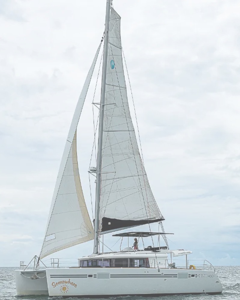 Somewhere under sail on open water