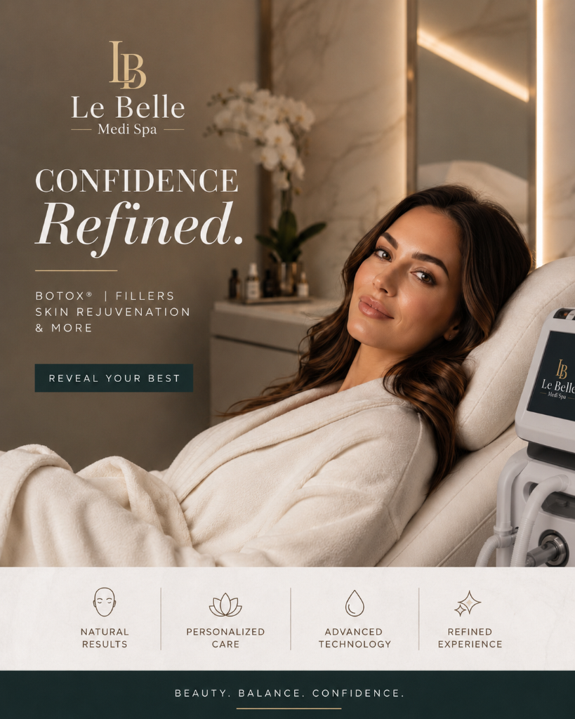Aesthetic treatment detail at Le' Belle Medi Spa
