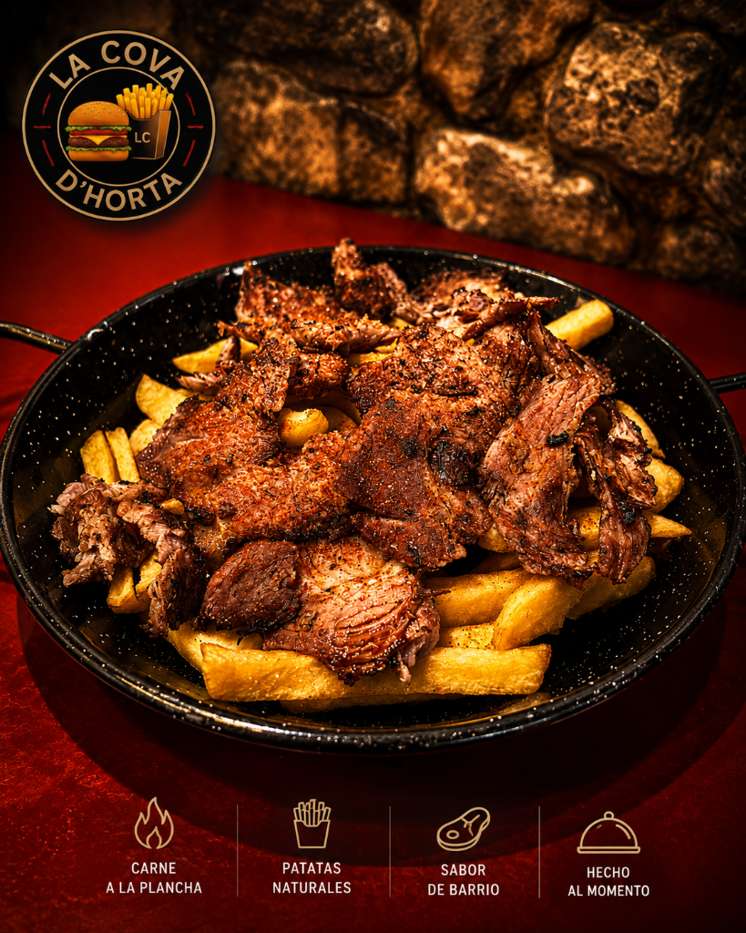 Carne a la plancha con patatas