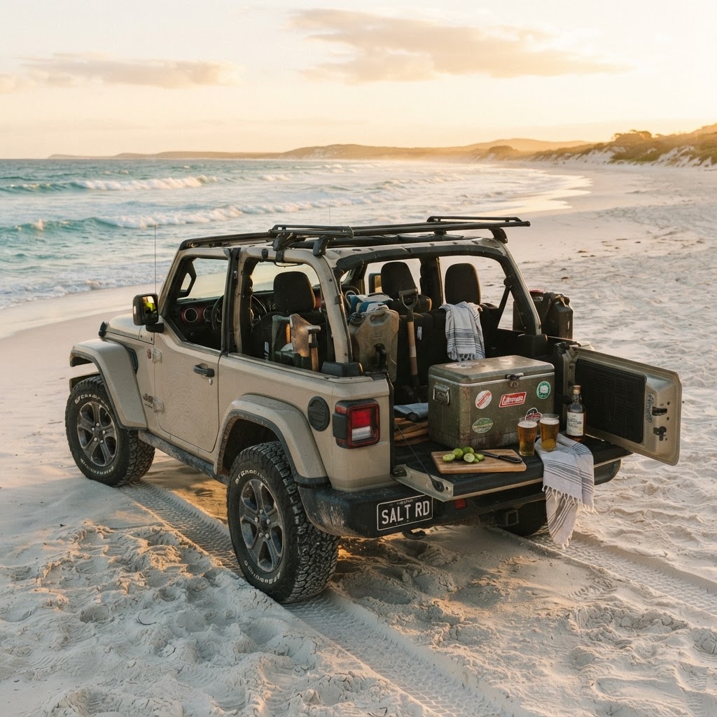 The Ultimate Jeep Beach Tailgate Setup for Sunset Drinks