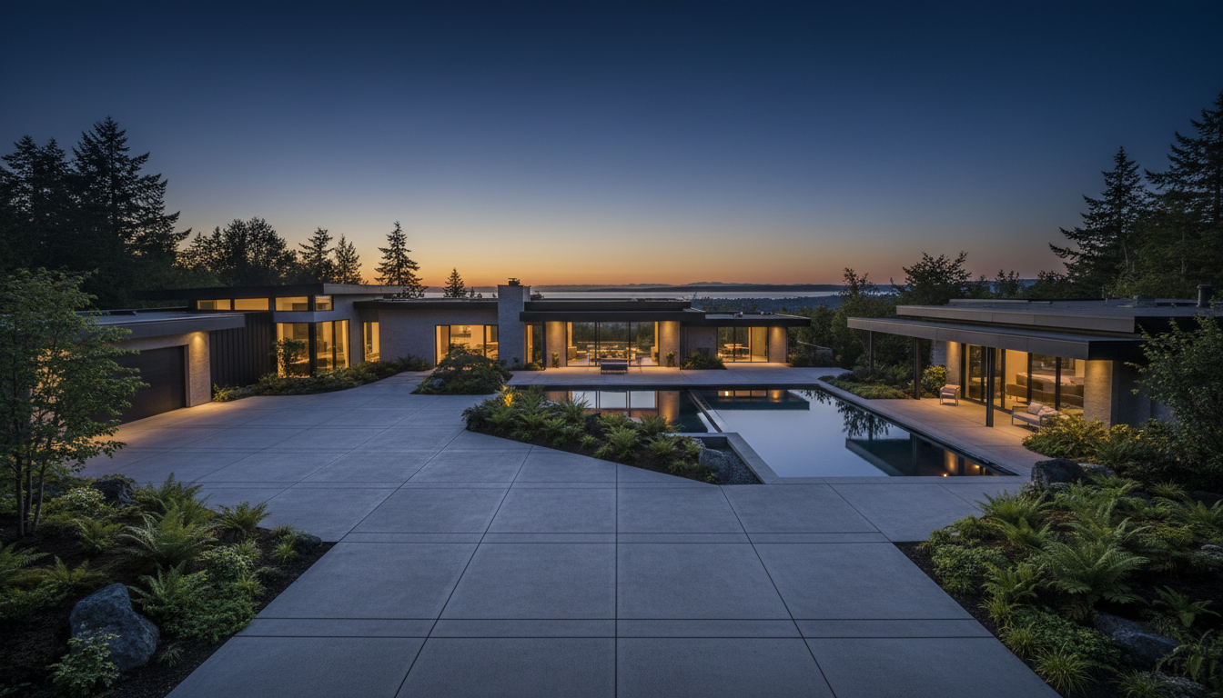Premium concrete driveway in Portland