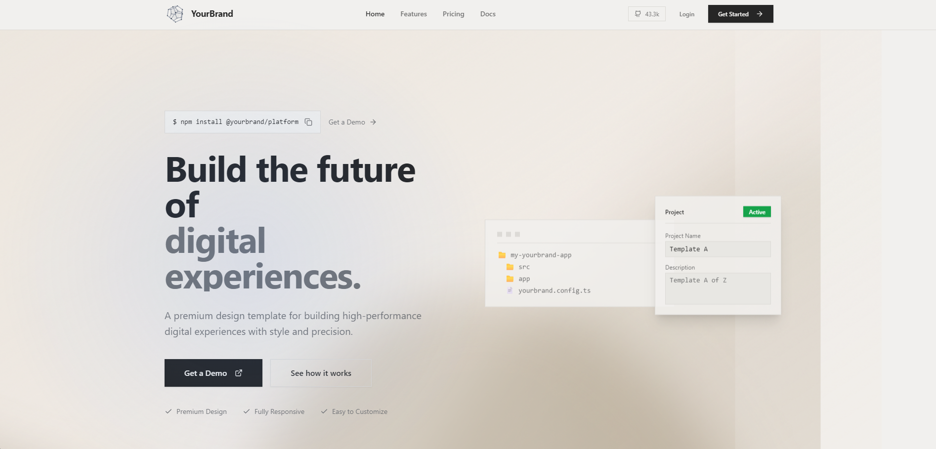 Nebula Interactive template preview