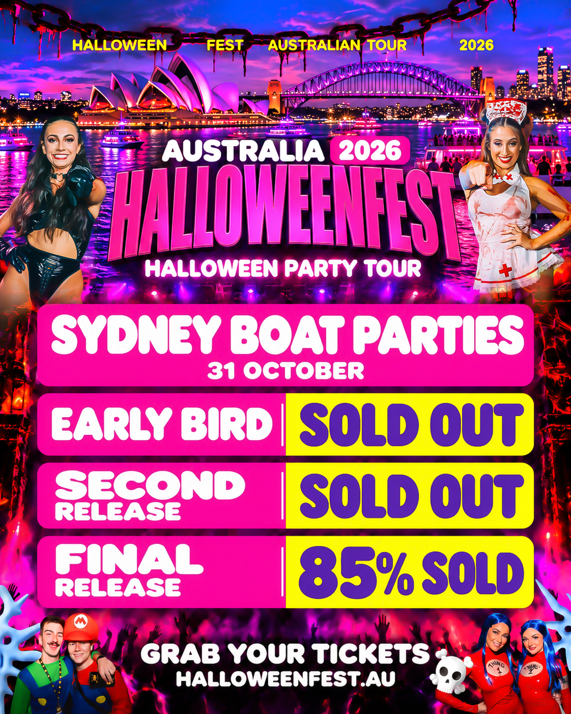 Halloweenfest Sydney Boat Parties flyer