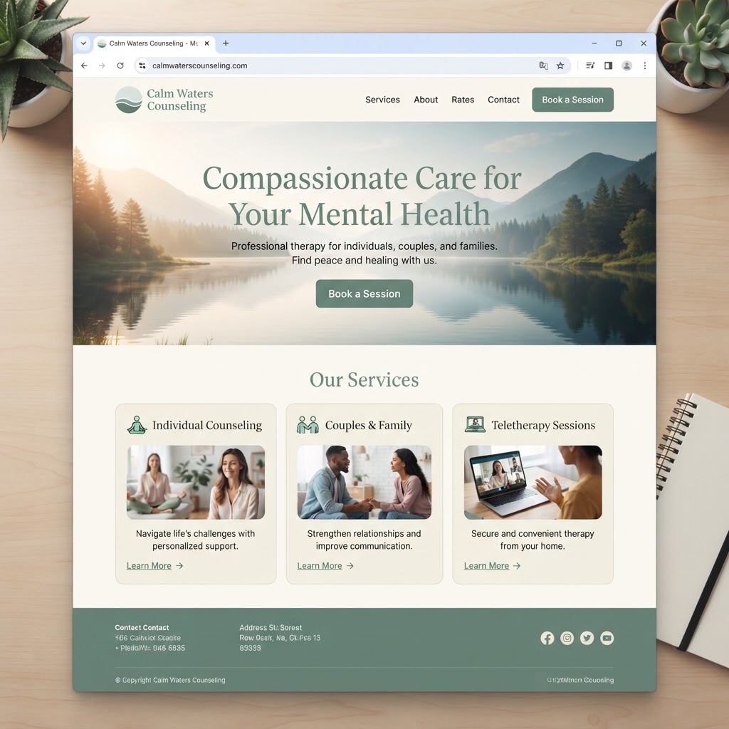 Therapists & Counselors website example