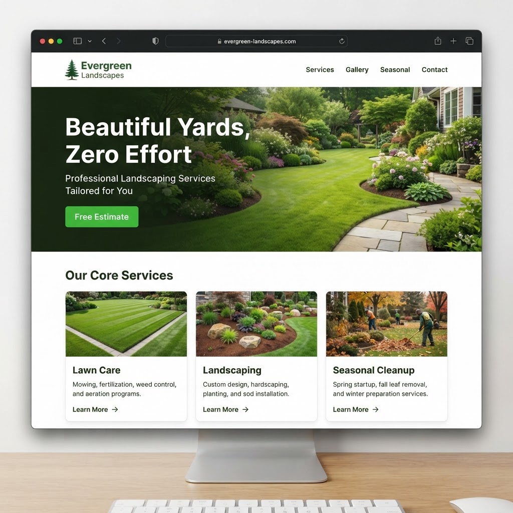 Landscapers & Lawn Care website example