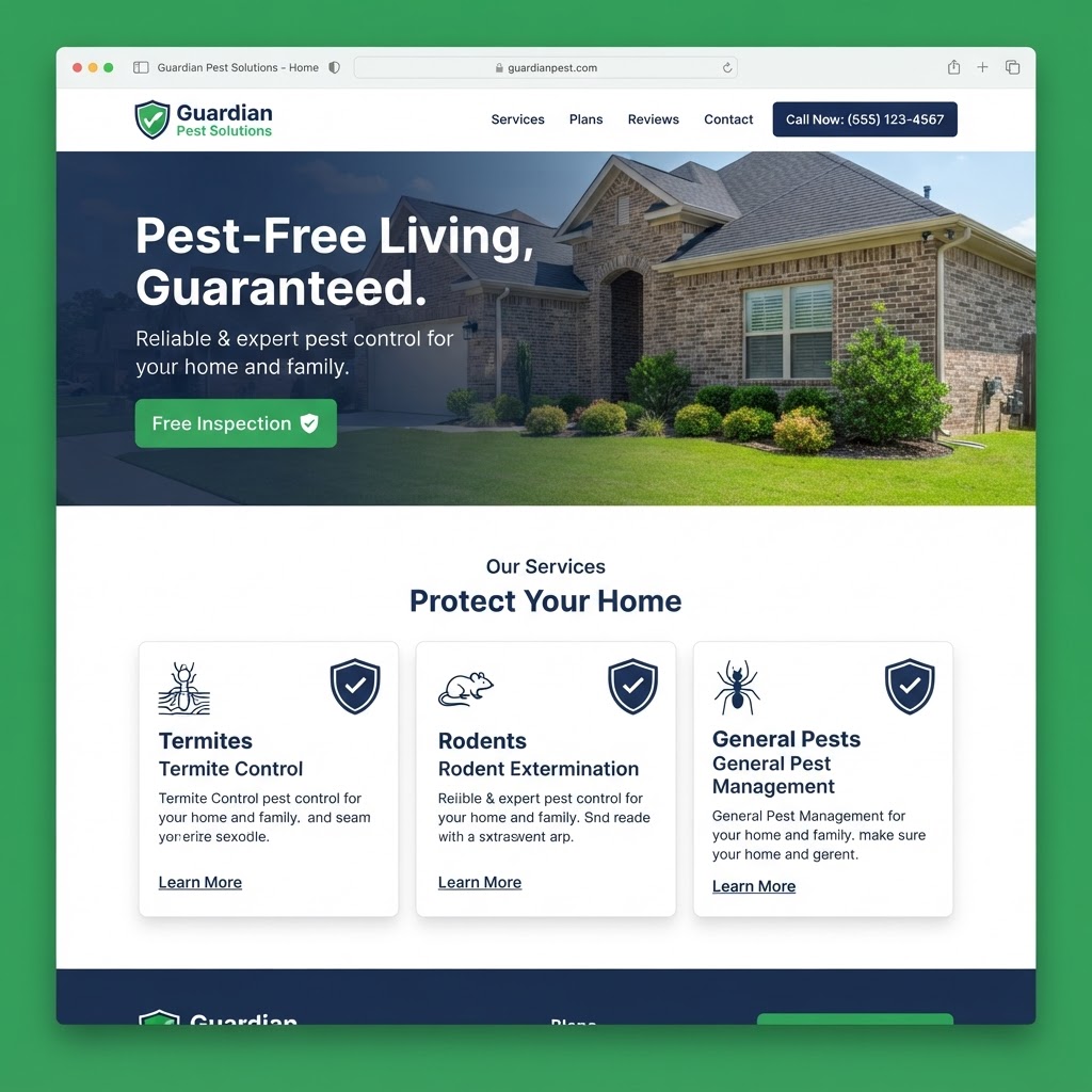 Pest Control website example