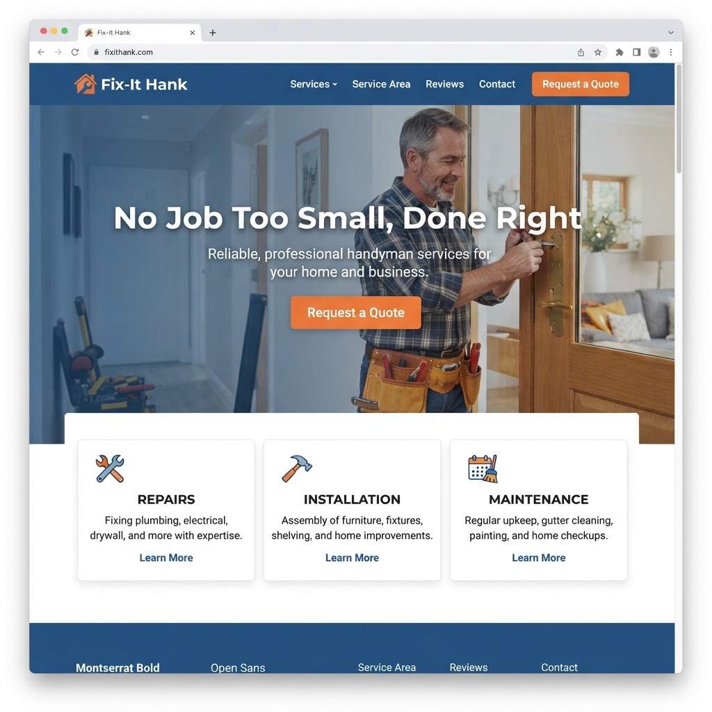 Handymen website example