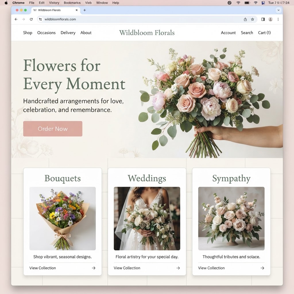 Florists website example
