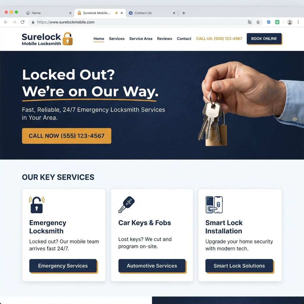 Locksmiths website example