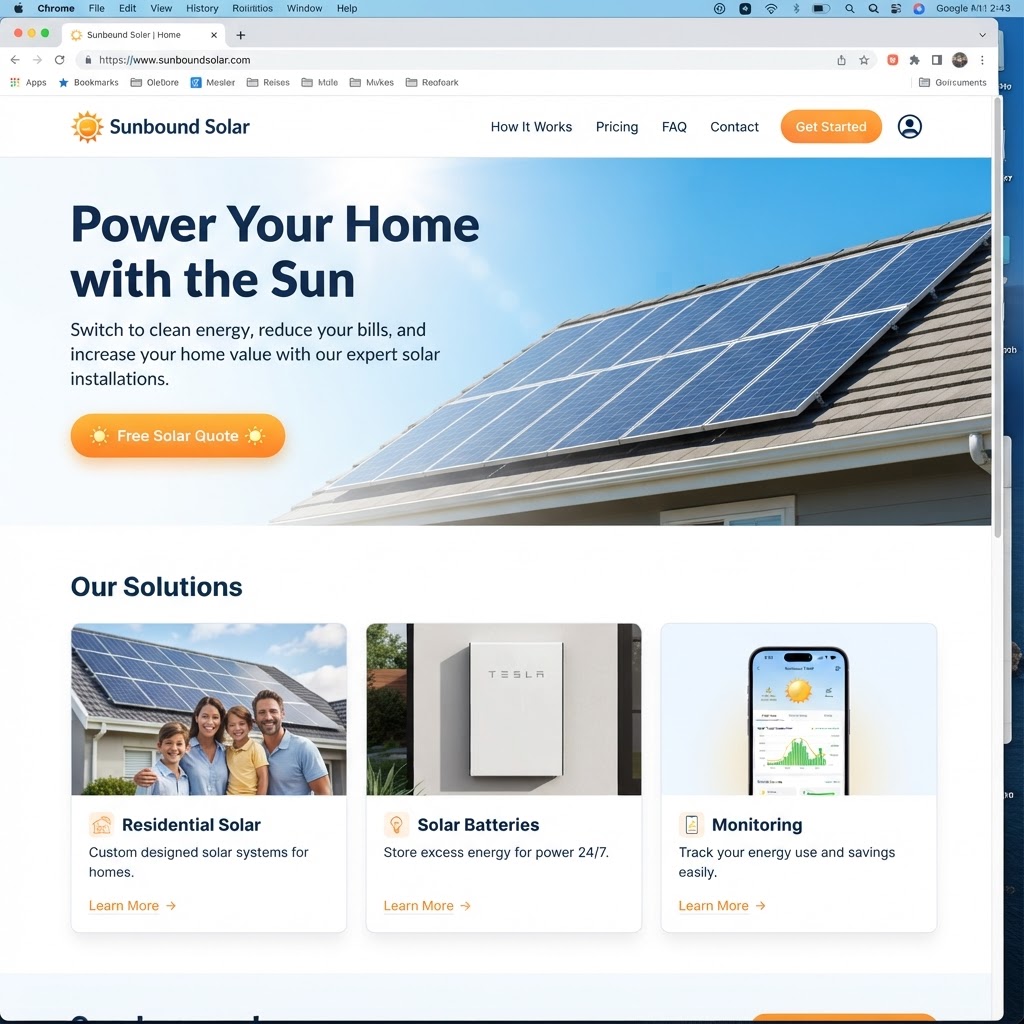 Solar Installers website example