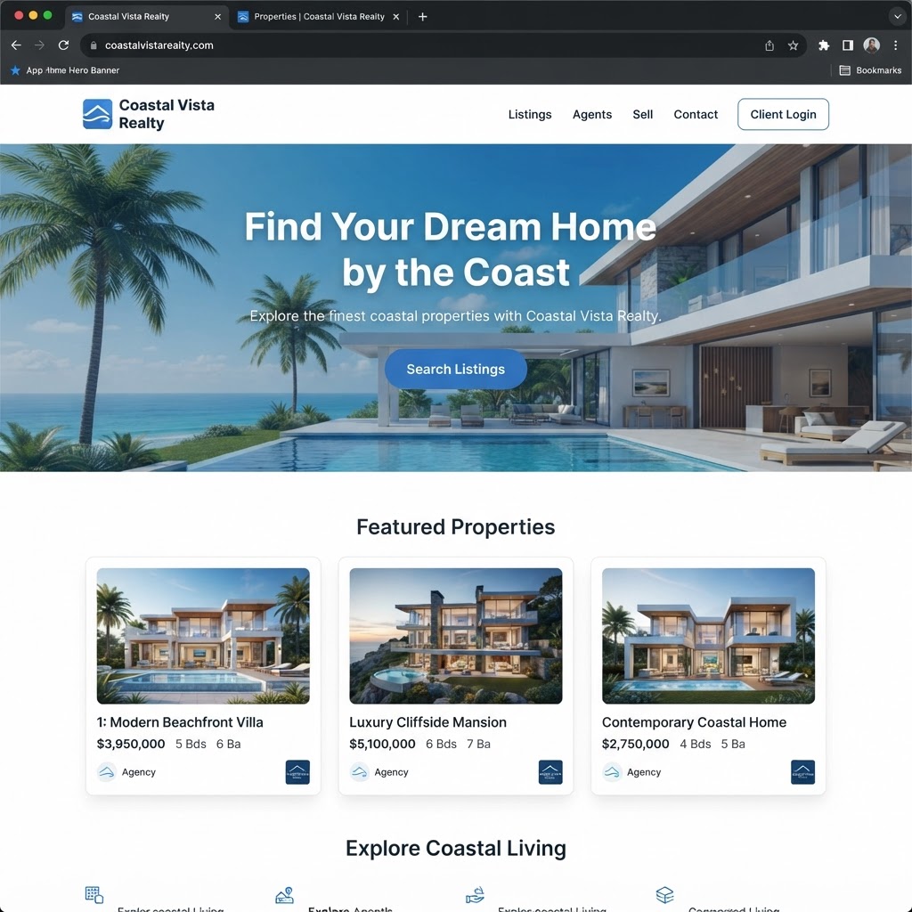 Real Estate website example