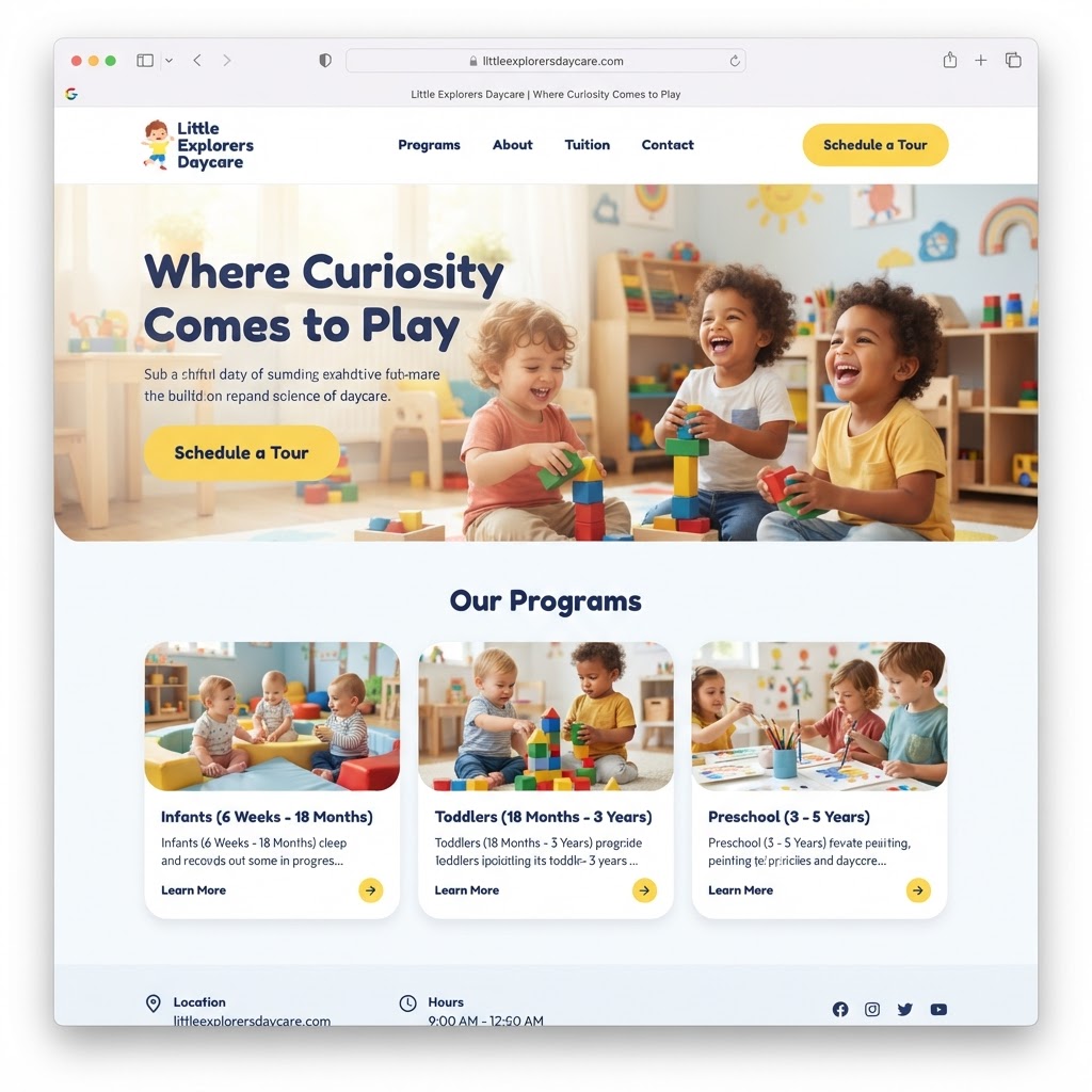 Childcare & Daycare website example