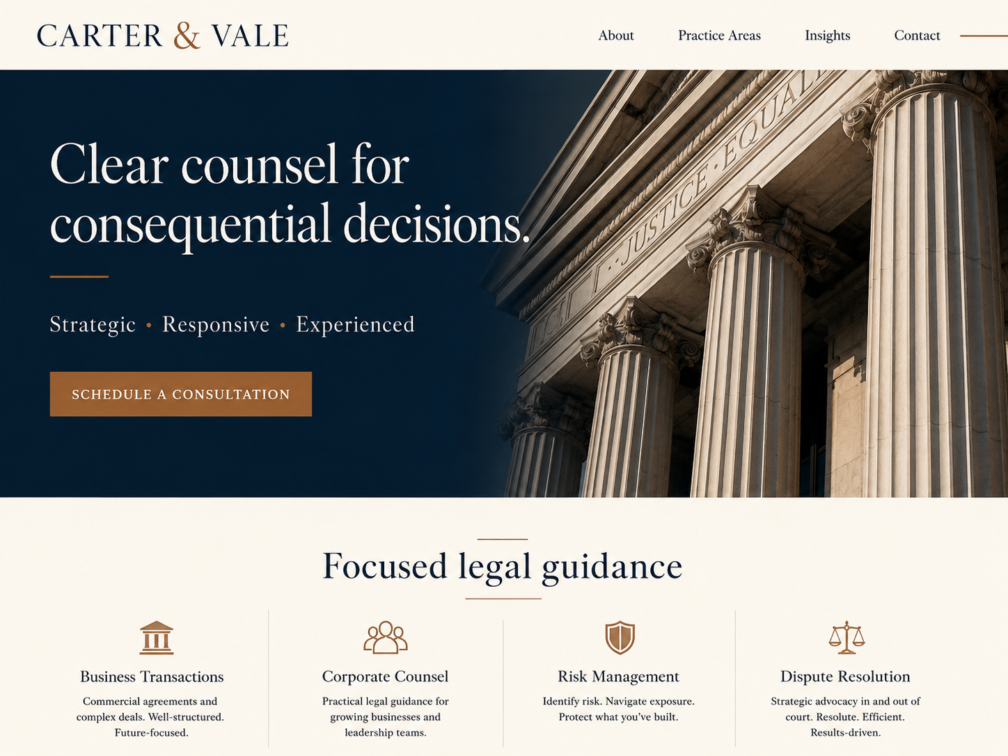 Premium law firm website design