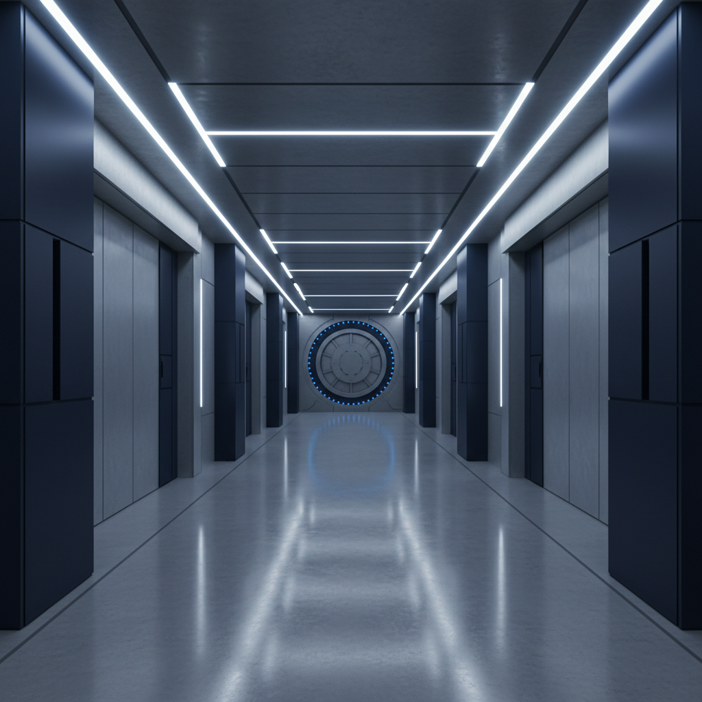 Vault facility hallway