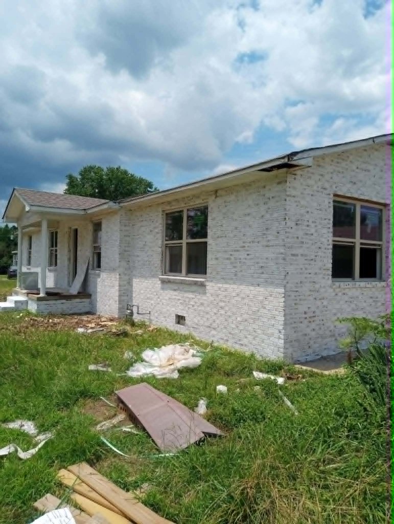 Rear facade — after lime wash